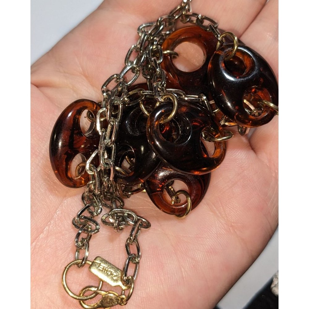Rachel Abstract Tortoise Shell Necklace - Picture 3 of 5